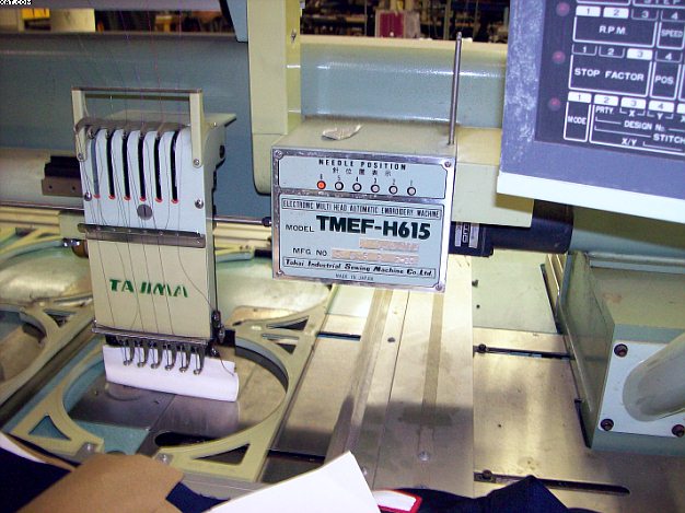 TAJIMA Model TMEF H615  Embroidery machine,
